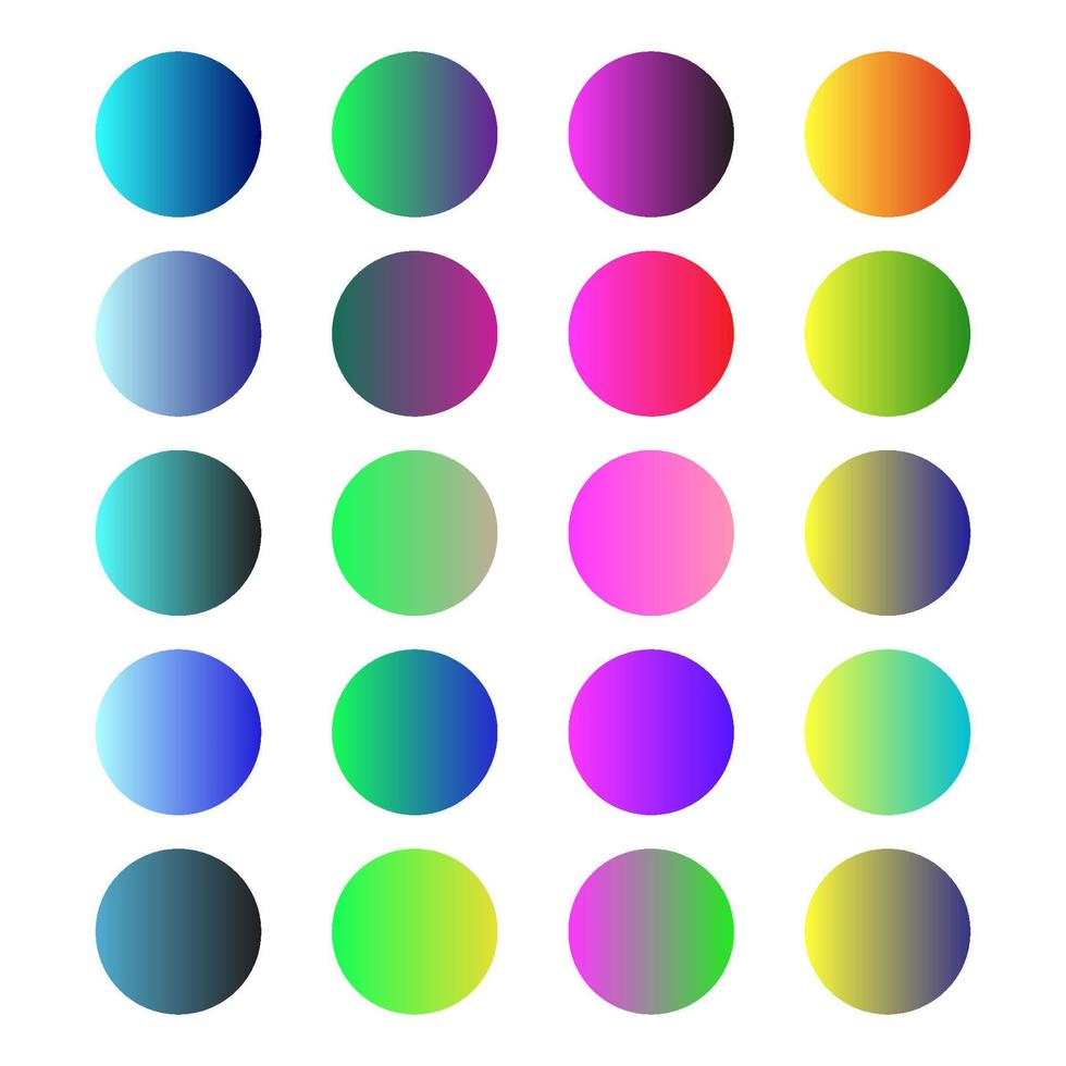 gradient color palette vector