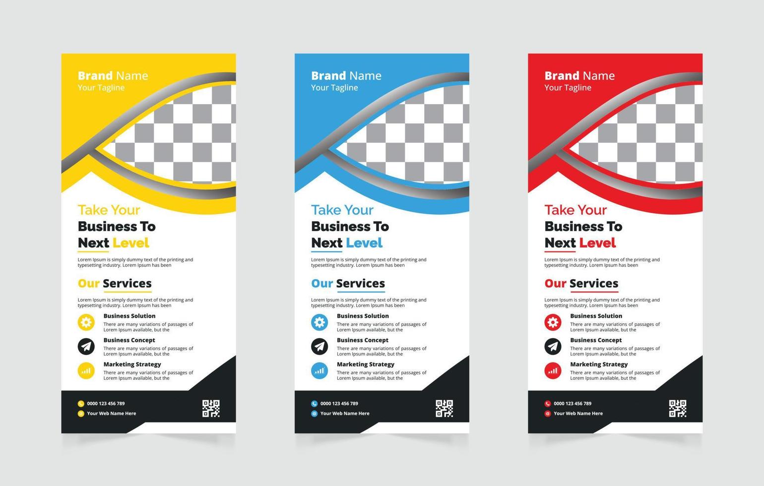 Corporate  business dl flyer or rack card design template vector