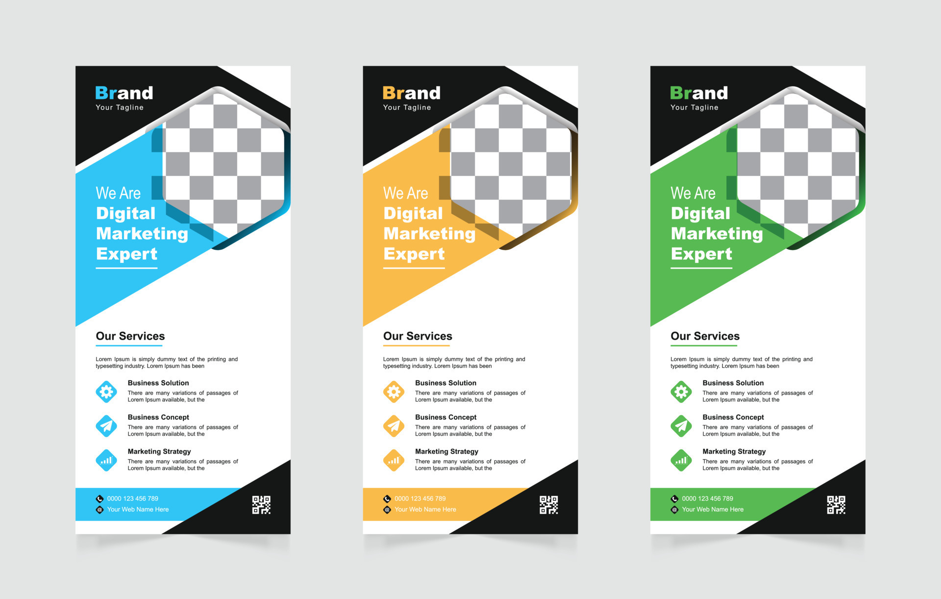 Digital marketing agency rack card or dl flyer template 14242720 Vector