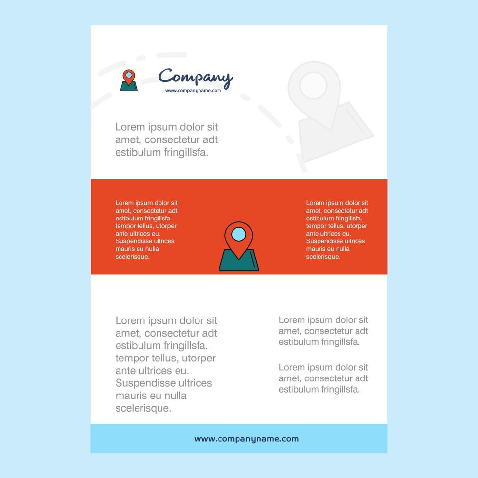 Template layout for Location comany profile annual report presentations leaflet Brochure Vector Background