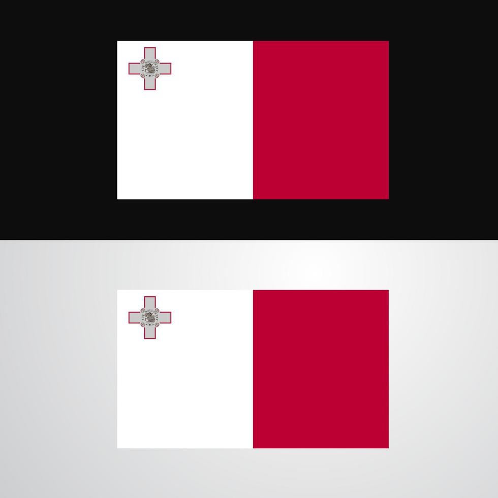 diseño de banner de bandera de malta vector