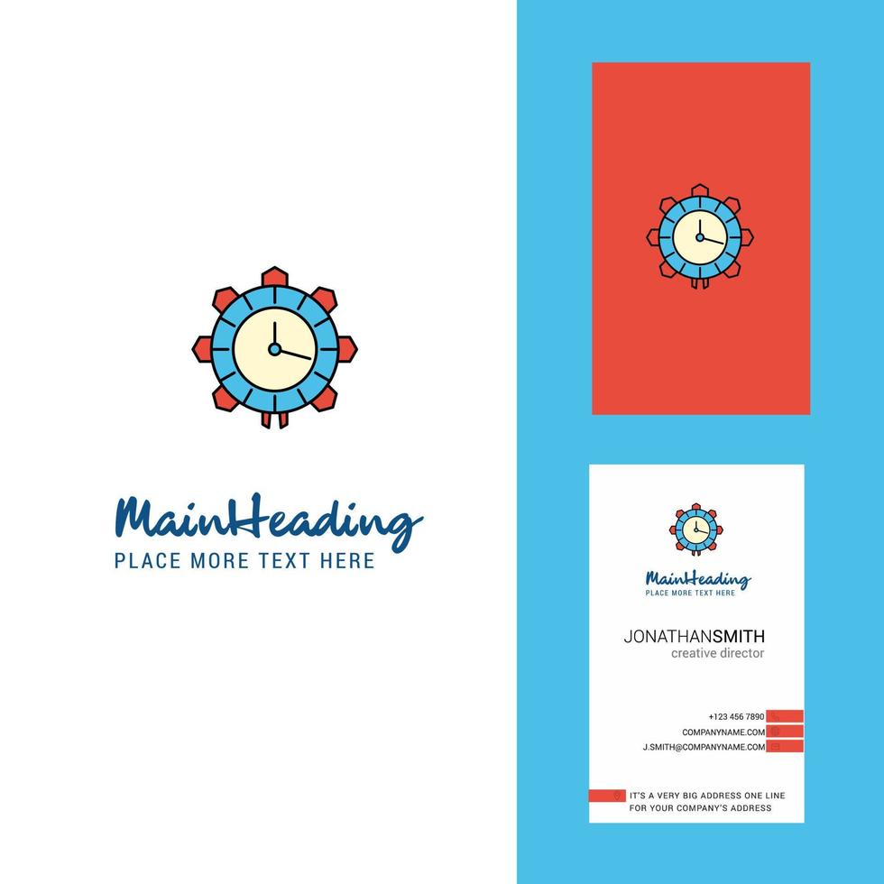 Watch Creative Logo and business card vertical Design Vector