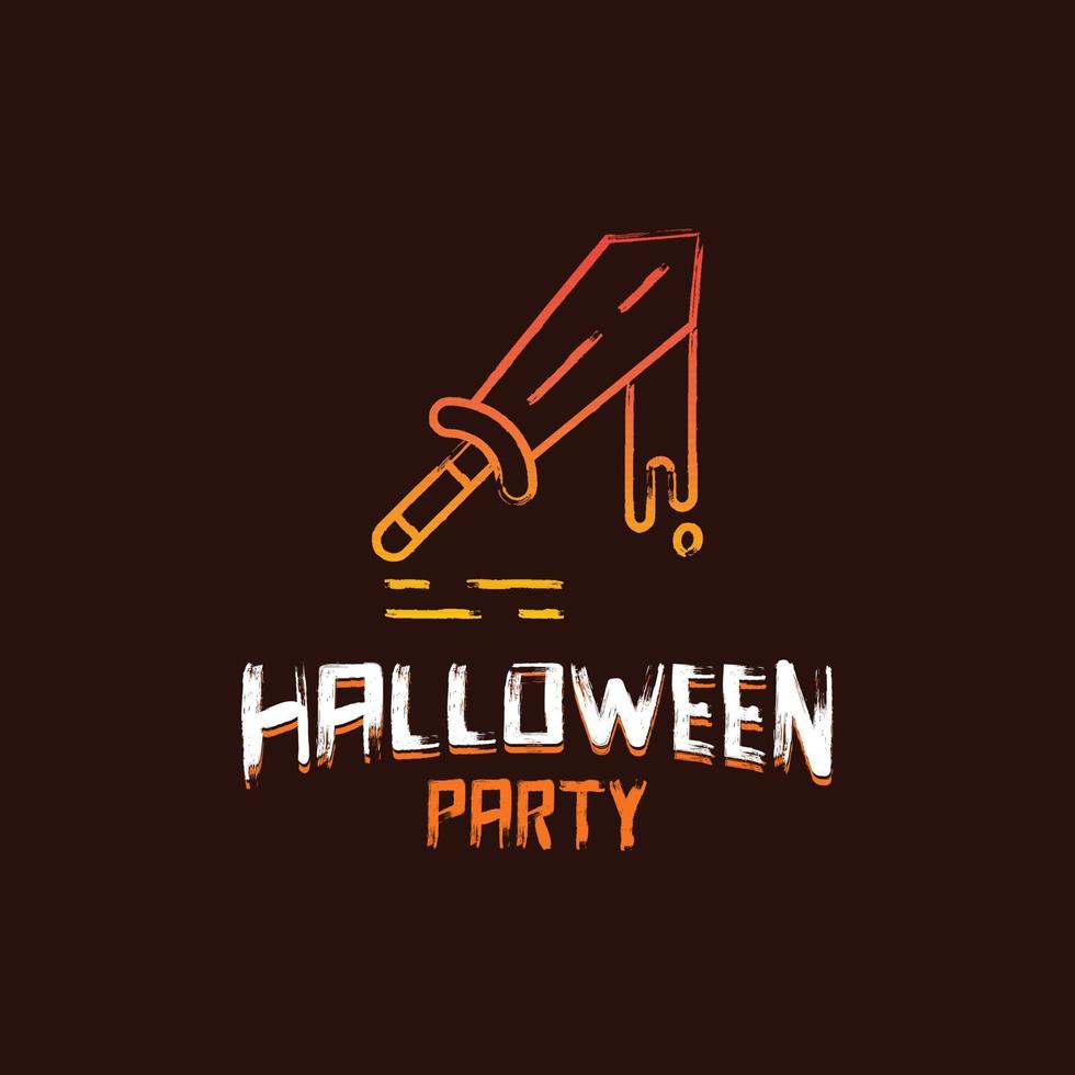 diseño de fiesta de halloween con vector de fondo marrón oscuro