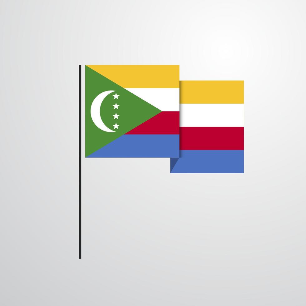 república democrática del congo ondeando bandera vector de diseño