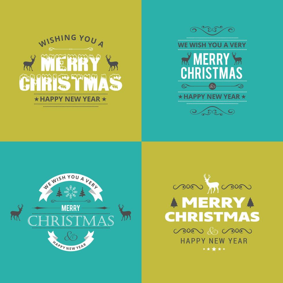 feliz navidad diseño creativo con vector de tipografía