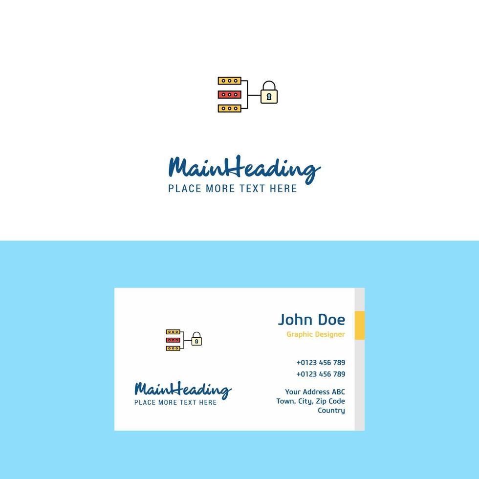 Flat Secure network Logo and Visiting Card Template Busienss Concept Logo Design vector