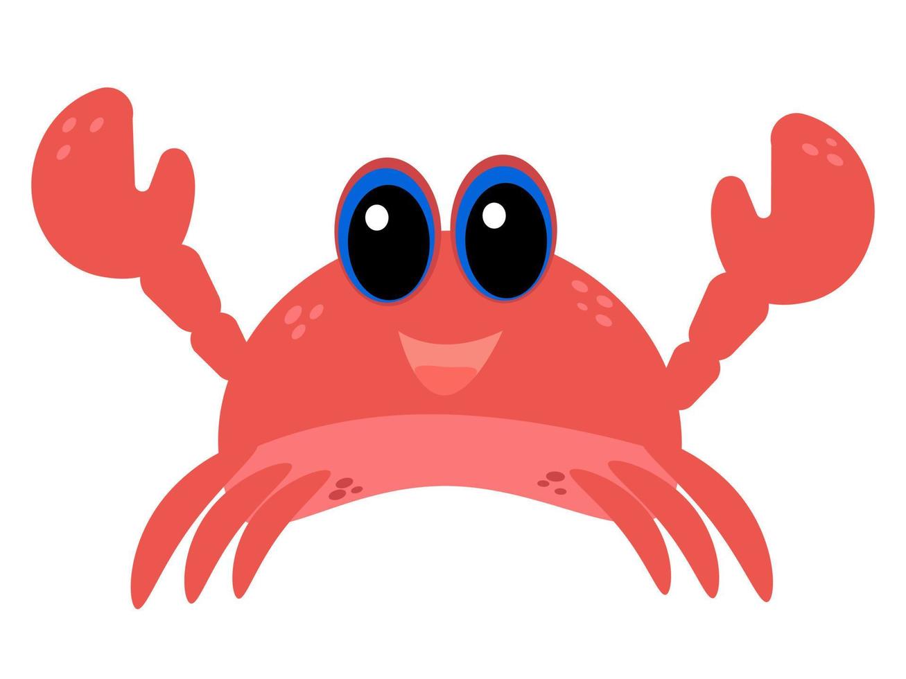 cartoon red cute baby crab vector