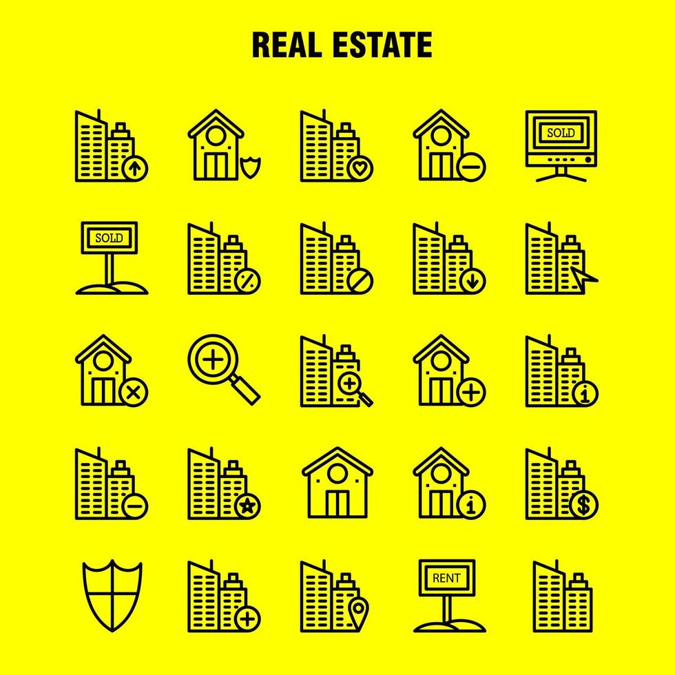 Real Estate Line Icon Pack For Designers And Developers Icons Of Real Estate Help Home House Info Real Estate Vector