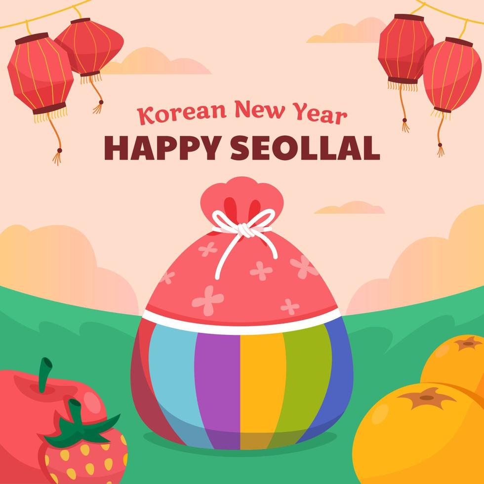 Colorful Gift Bag To Celebrate New Year vector