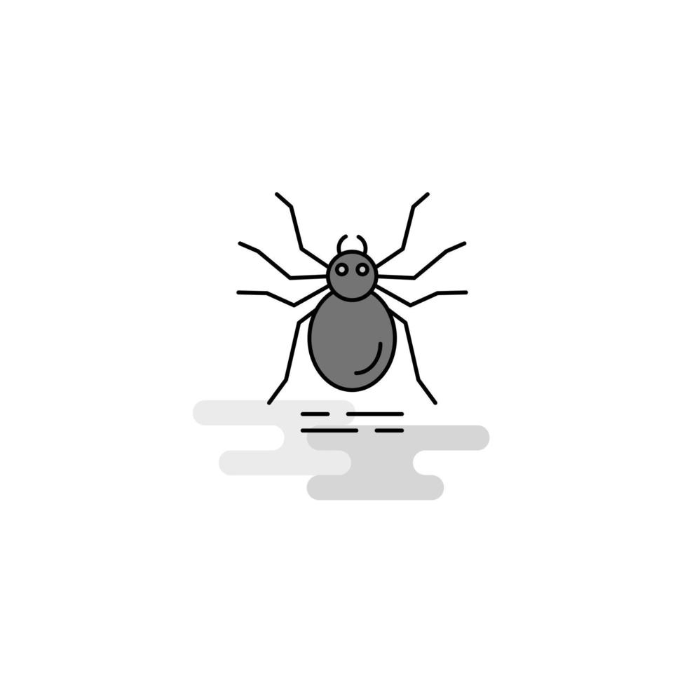 icono de tela de araña vector de icono gris lleno de línea plana