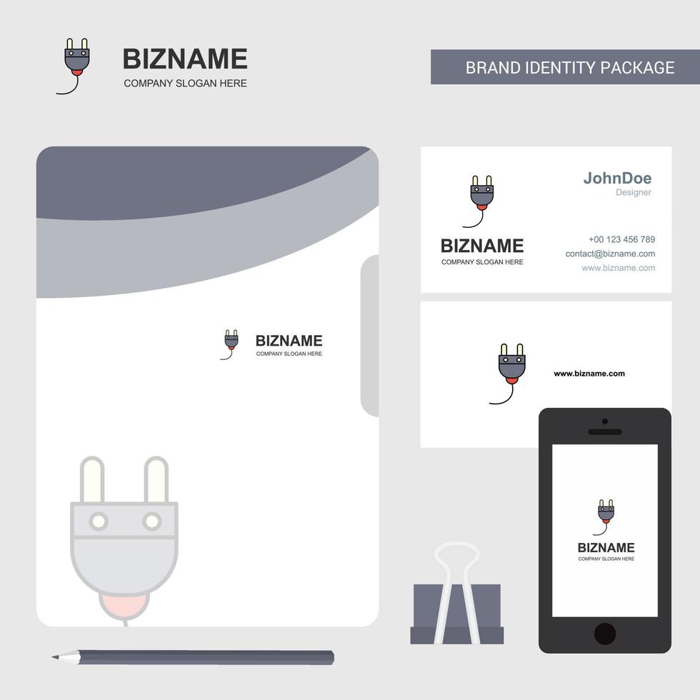 Plough Business Logo File Cover Visiting Card and Mobile App Design Vector Illustration