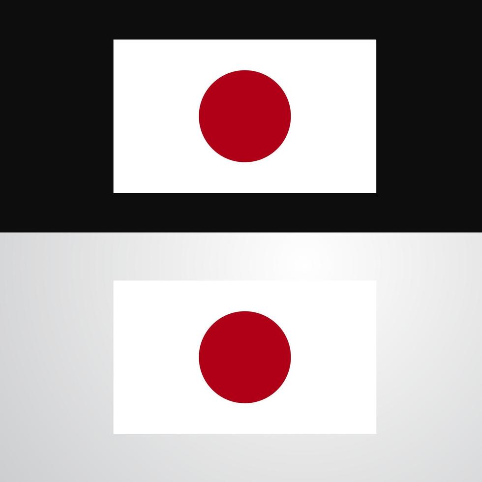 Japan Flag banner design vector