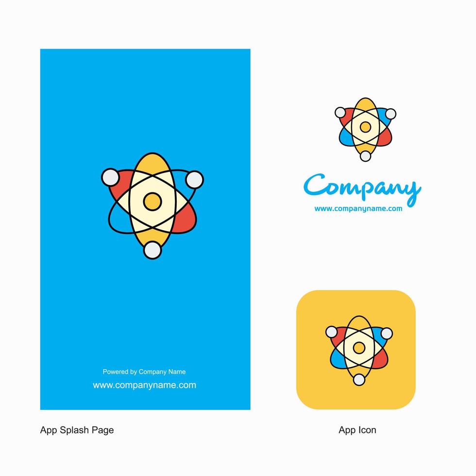Nuclear Company Logo App Icon and Splash Page Design Creative Business App Design Elements vector