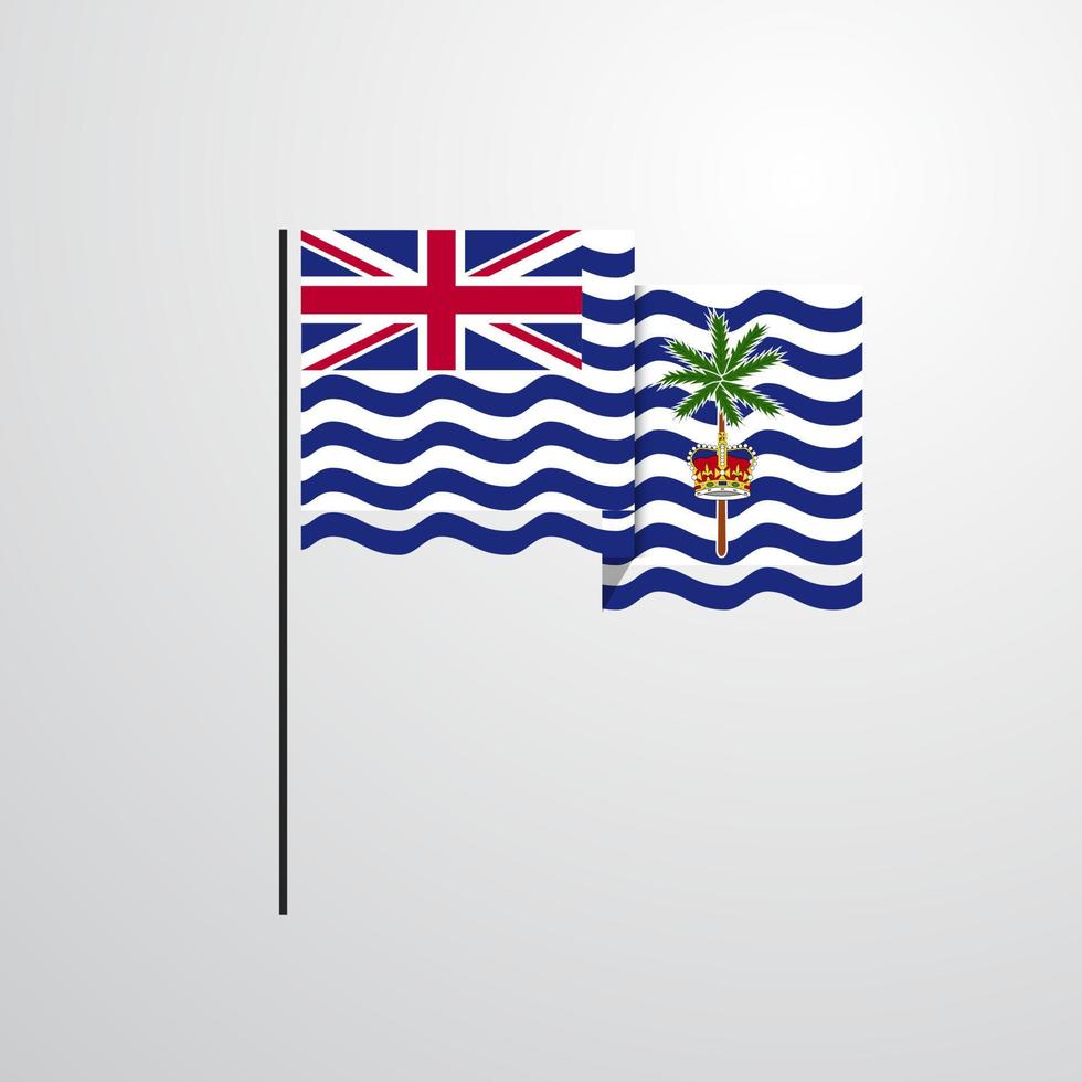 British Indian Ocean Territory waving Flag design vector