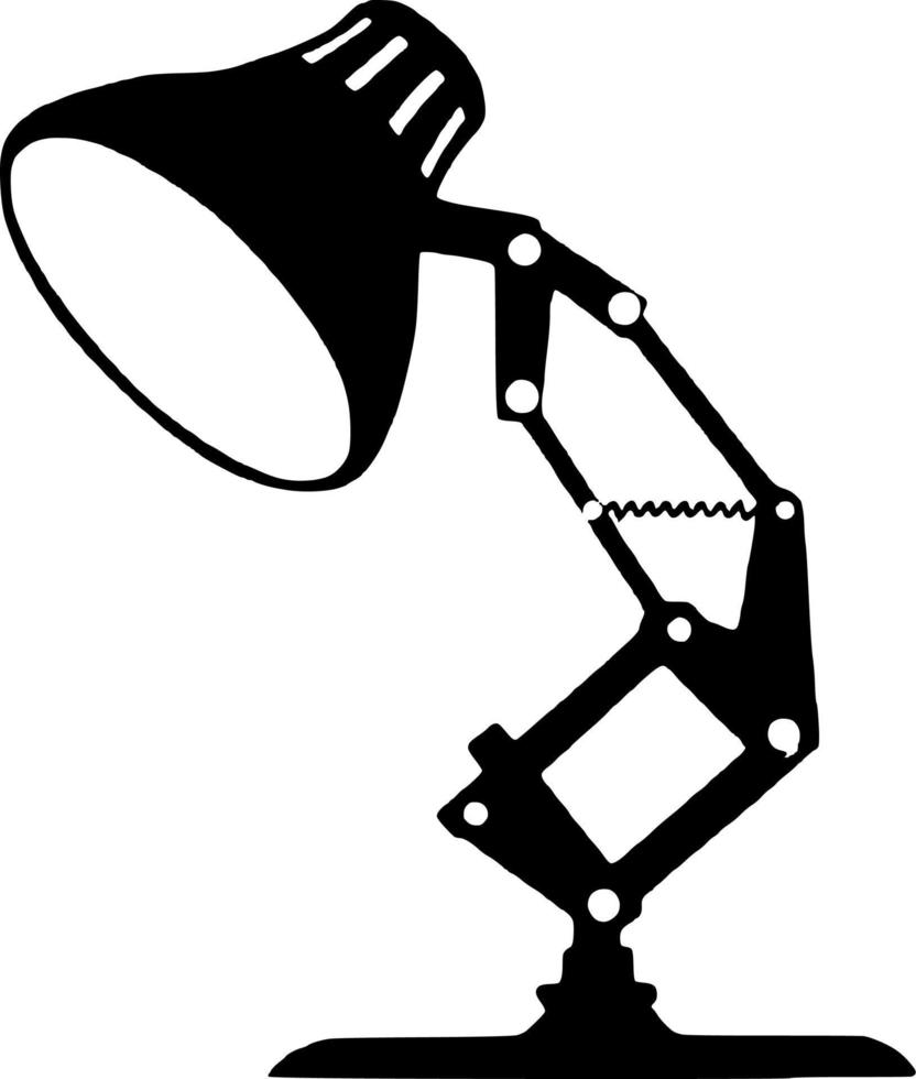 Desk lamp vector