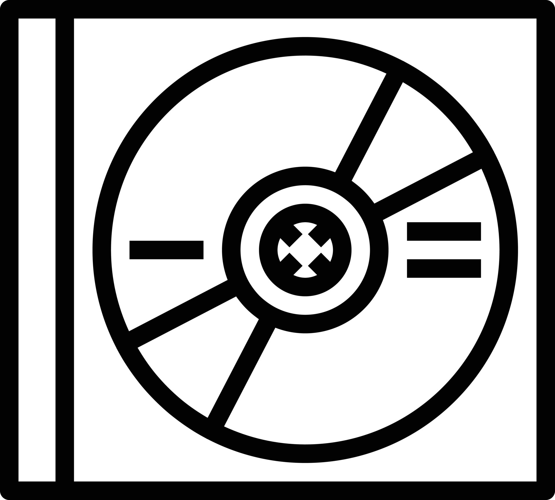 optical disk dvd cd blue ray multimedia outline icon 14243360 Vector