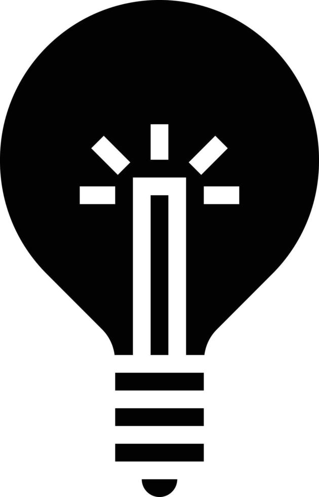 light bulb electricity construction - solid icon vector