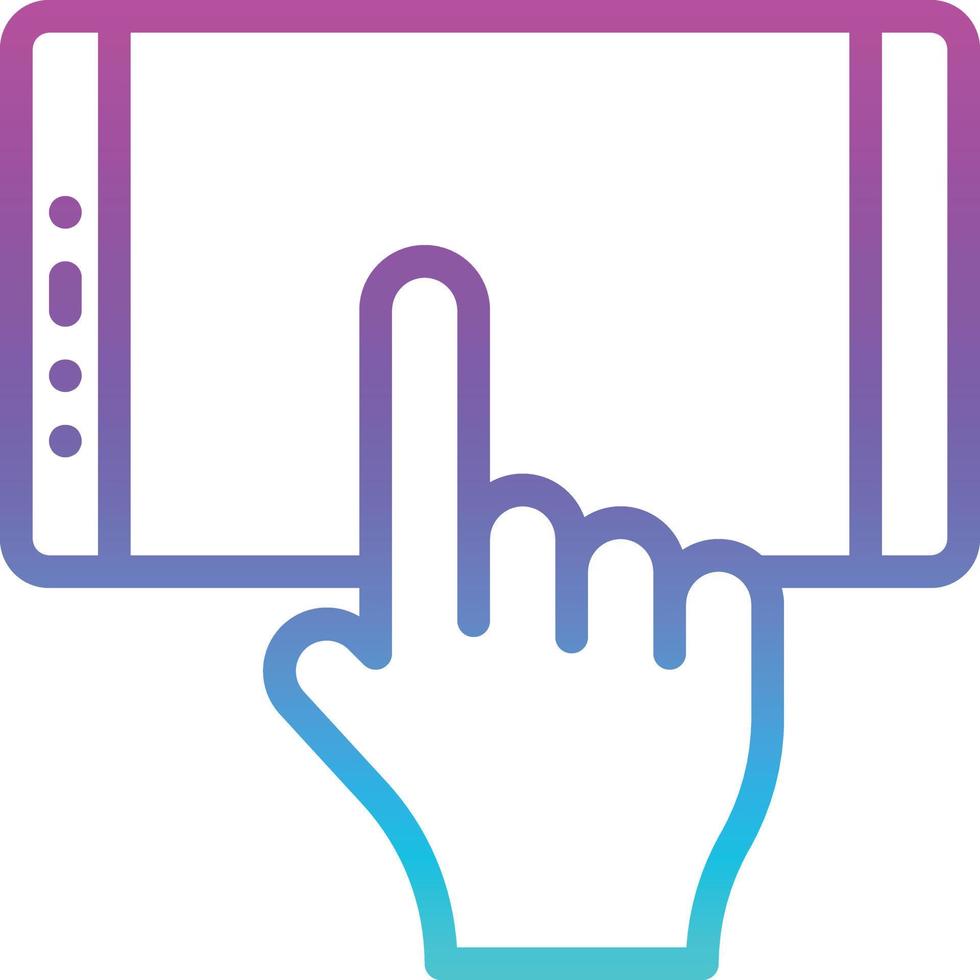 touch screen smartphone mobile multimedia - gradient icon vector