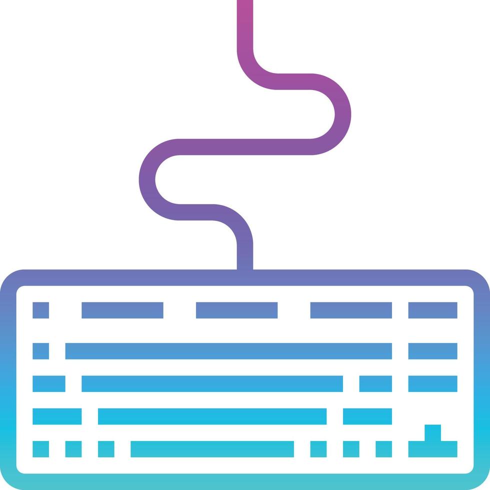 keyboard computer device type multimedia - gradient icon vector