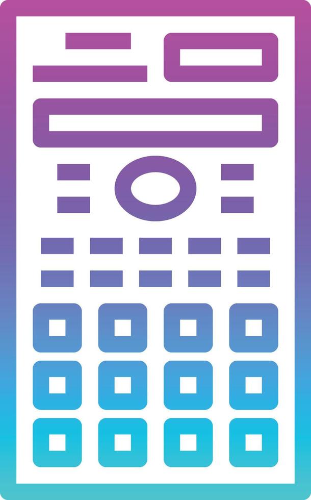 Calculadora de análisis de dispositivos electrónicos digitales - icono de degradado vector