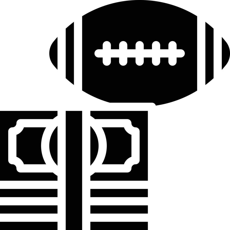 deporte de apuestas de fútbol de la nfl - icono sólido vector