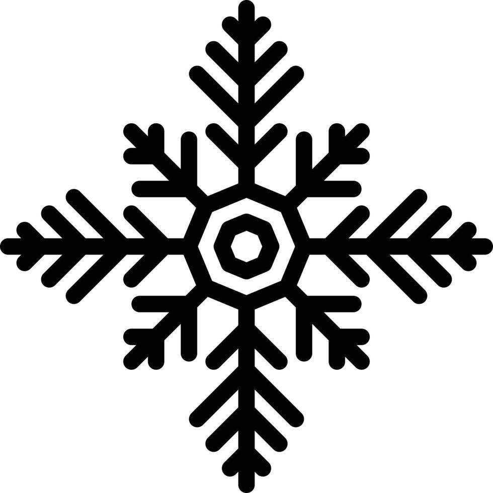 snowflake snow ice cold - outline icon vector