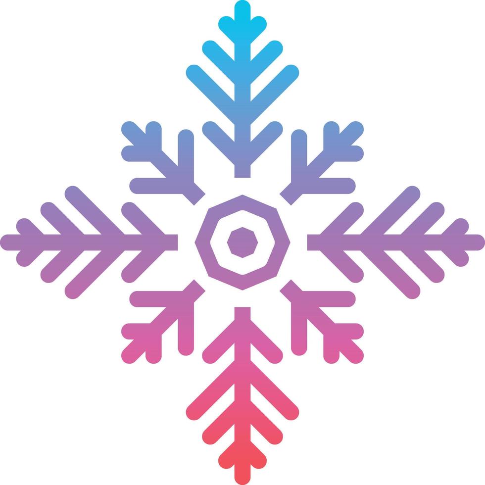 snowflake snow ice cold - gradient solid icon vector