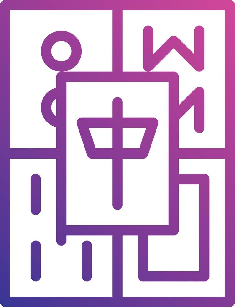 mahjong chinese game board - gradient icon vector