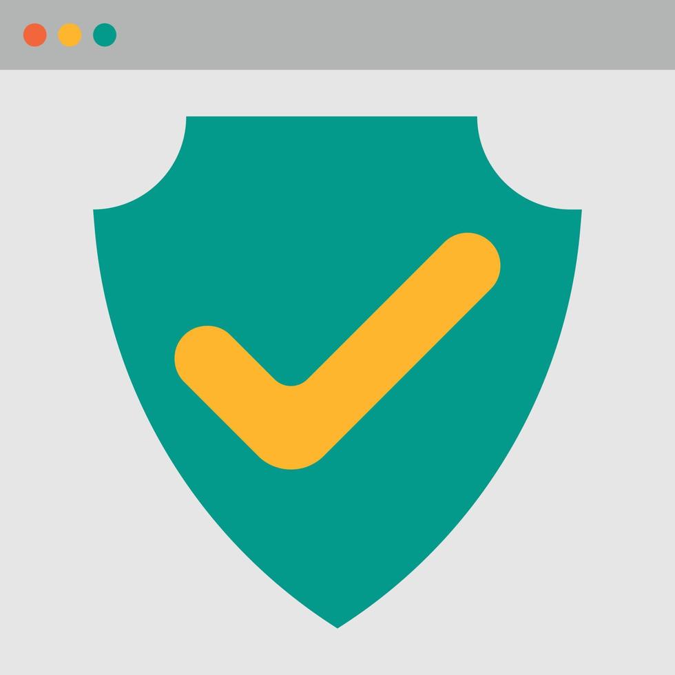 security website guard software development - flat icon vector
