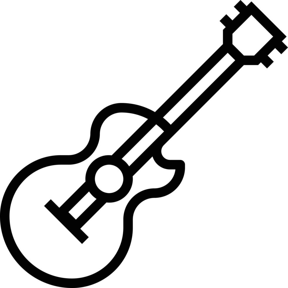 guitar party instrument music musical - outline icon vector