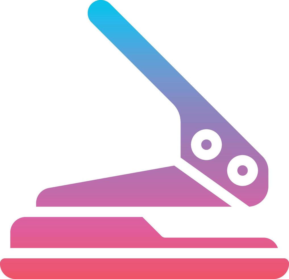 puncher stationery tool - gradient solid icon vector