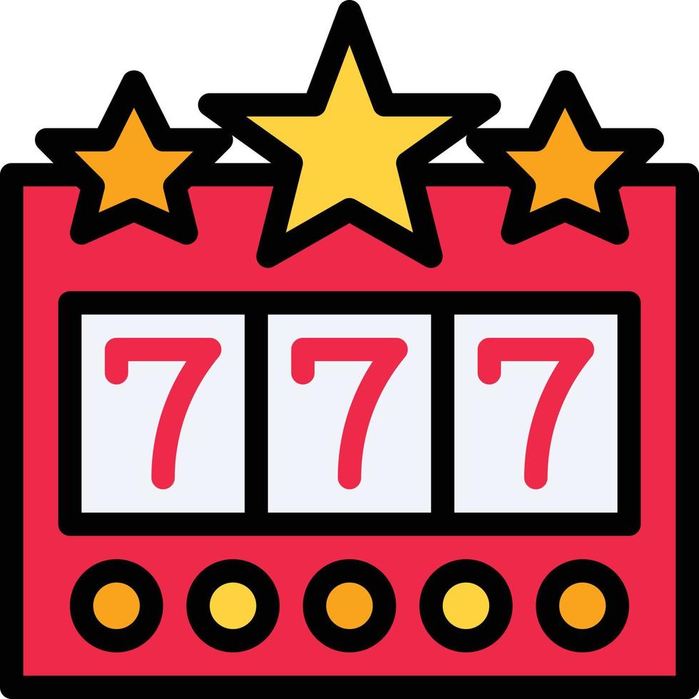 jackpot winner slot machine prices - filled outline icon vector