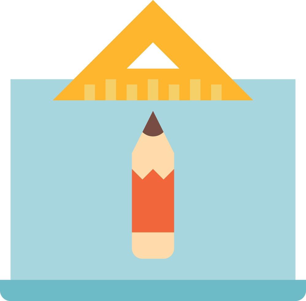 design graphic drawing software development - flat icon vector