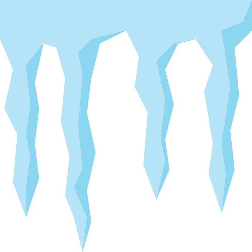 congelación de la cueva de hielo carámbano - icono plano vector