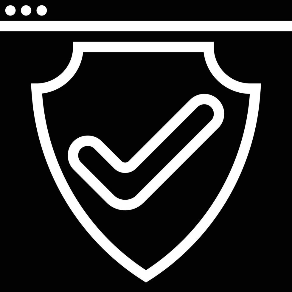 security website guard software development - solid icon vector