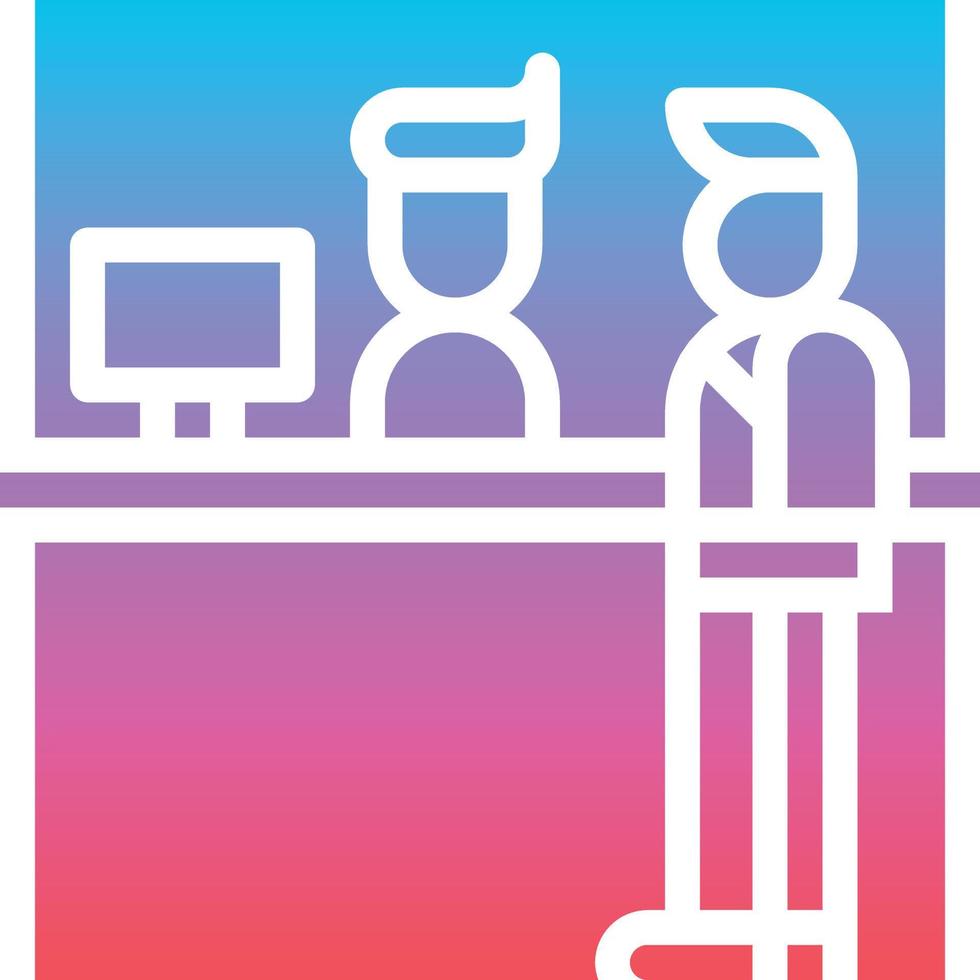 infomation tourist service - gradient solid icon vector