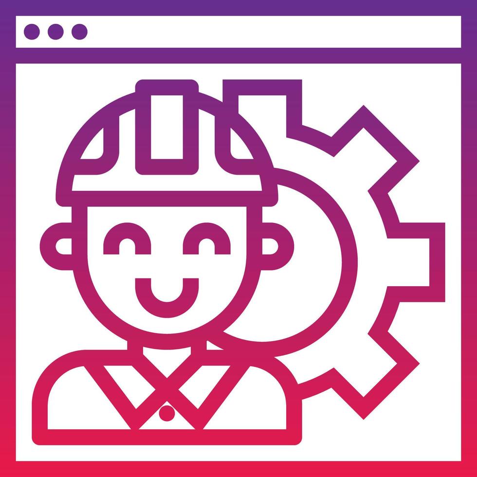 engineering support website software development - gradient icon vector