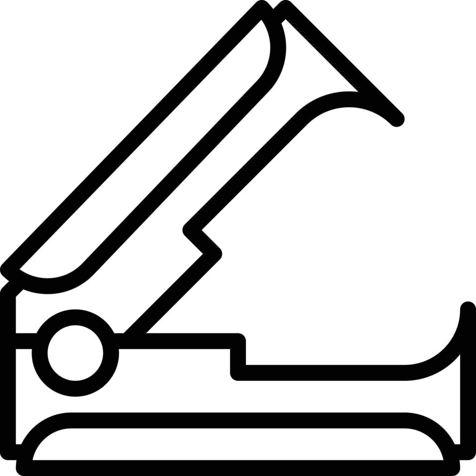 herramienta de papelería quitagrapas - icono de contorno vector