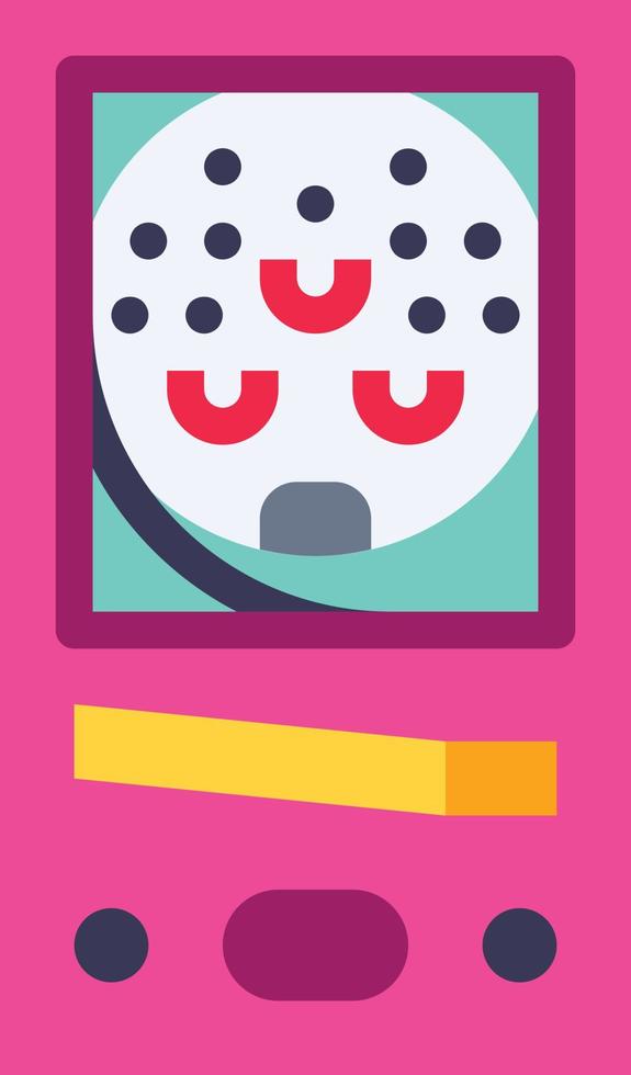 pachinko machine japan ball game - flat icon vector