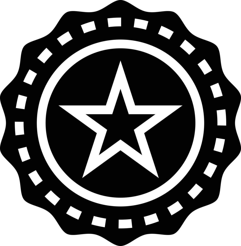 oferta especial estrella insignia comercio electrónico - icono sólido vector