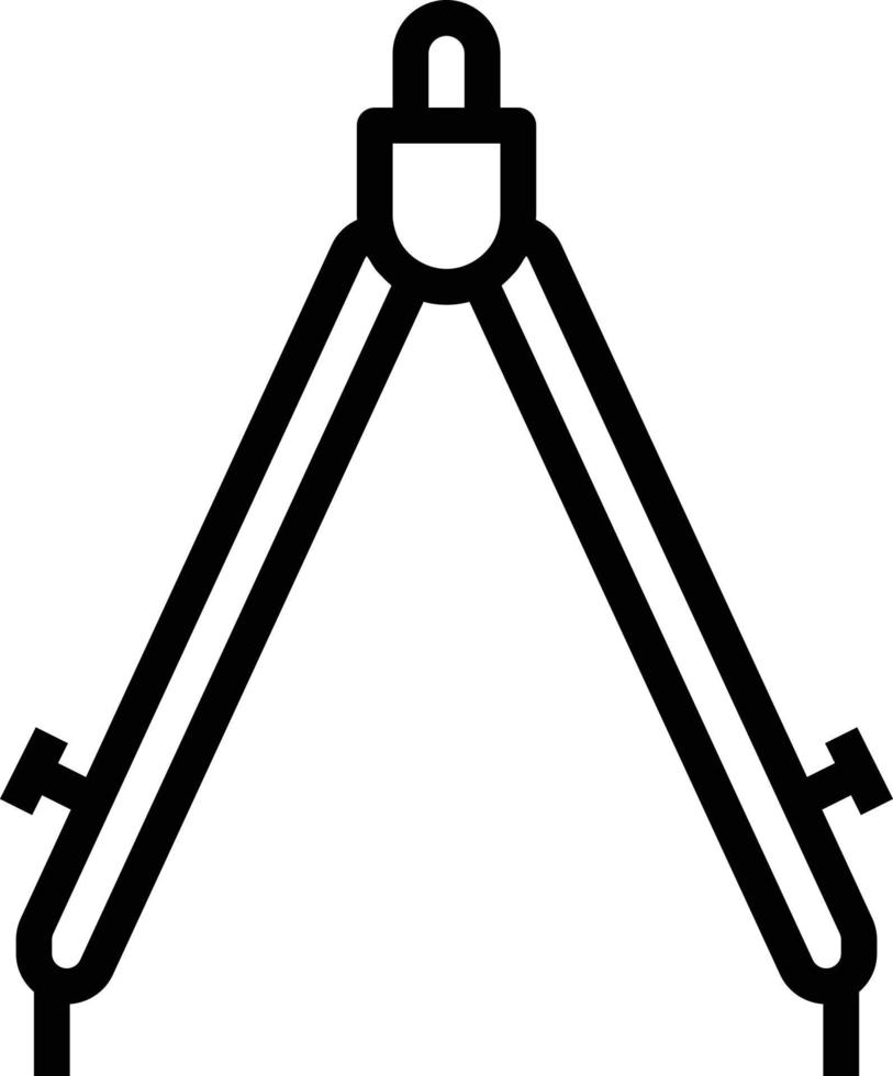 divider tool stationery - outline icon vector