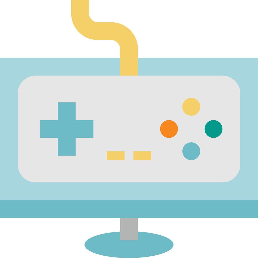 computer game online games play multimedia - flat icon vector