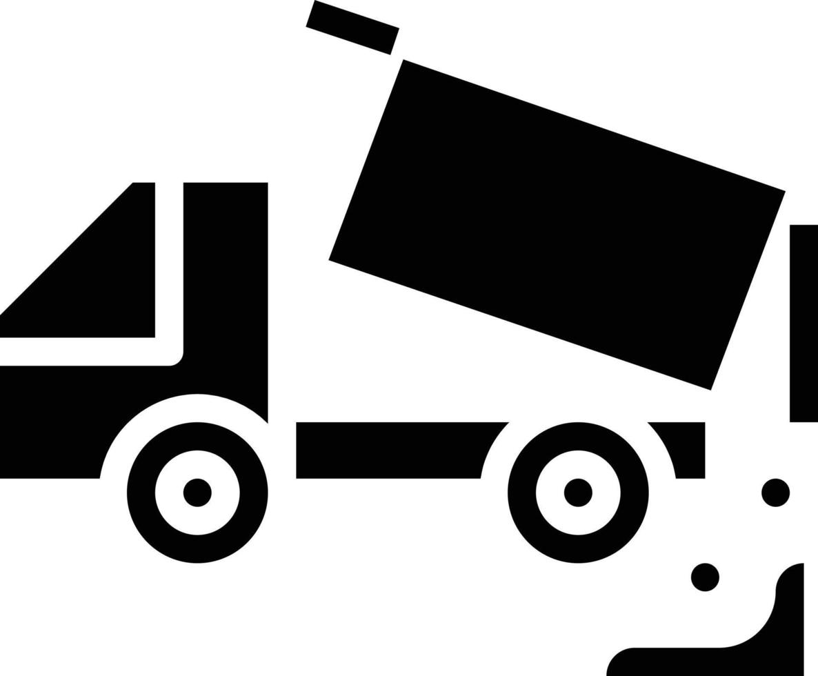 dumper tool construction - solid icon vector
