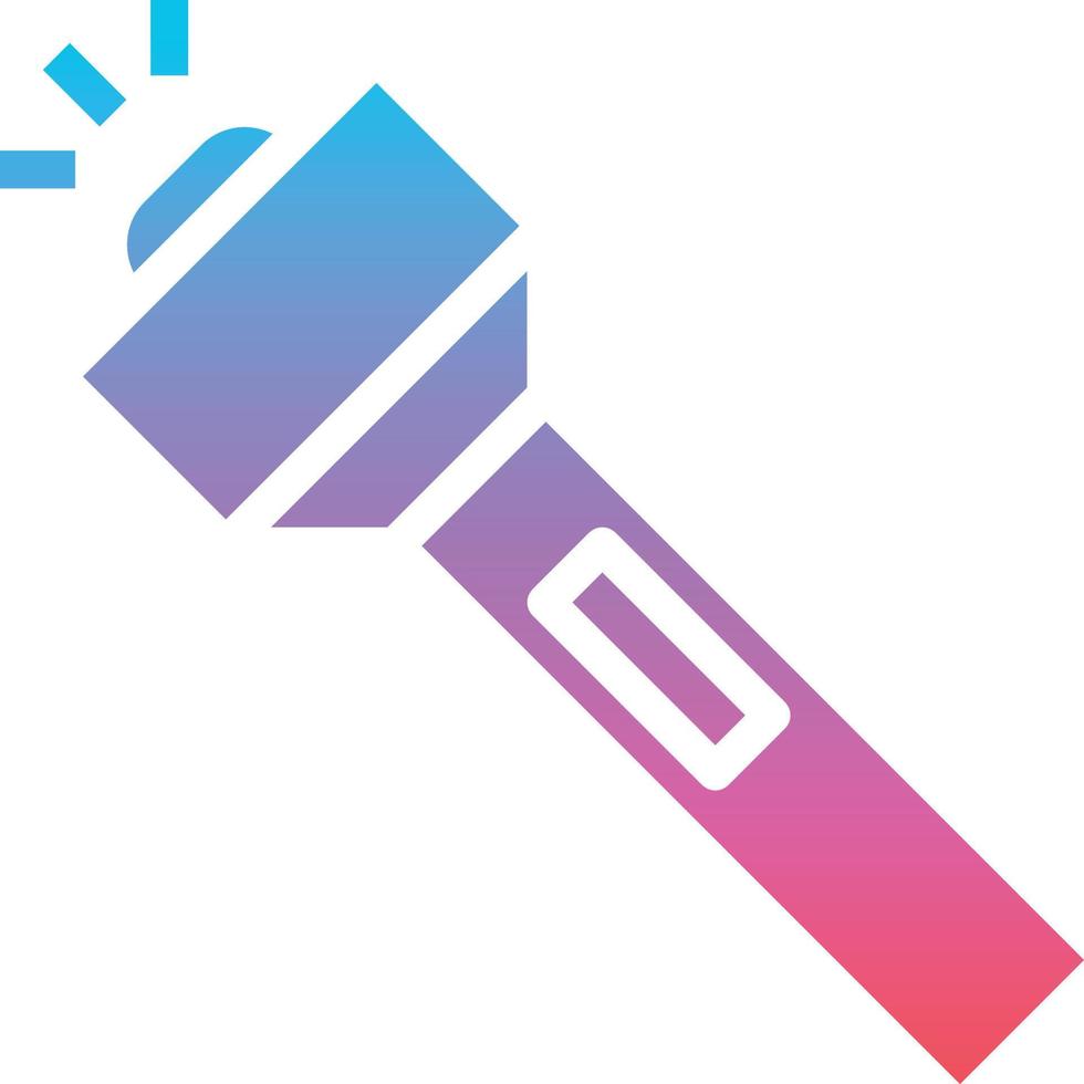 flashlight tool construction - gradient solid icon vector