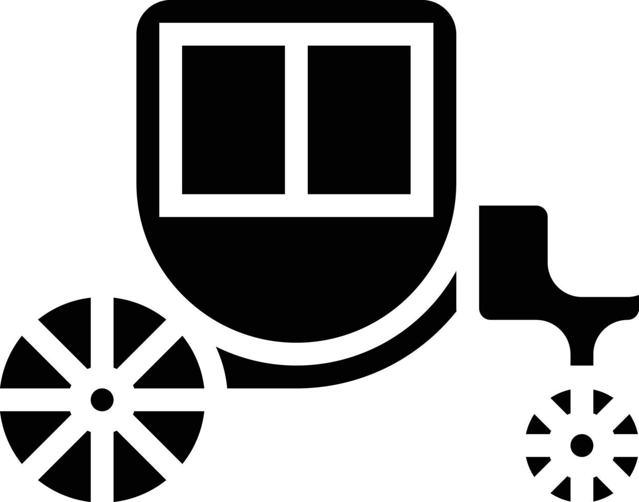 carriage cart transportation - solid icon vector