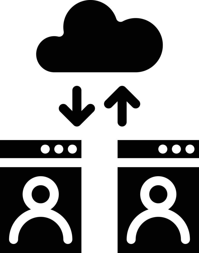 cloud computing account storage - solid icon 14243877 Vector Art at ...
