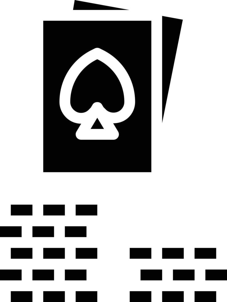 blackjack poker casino game card - solid icon vector