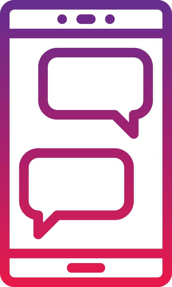 mobile messaging messenger social multimedia - gradient icon vector