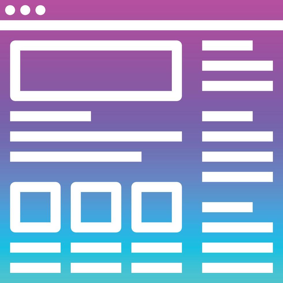 web blog feed news multimedia - gradient solid icon vector