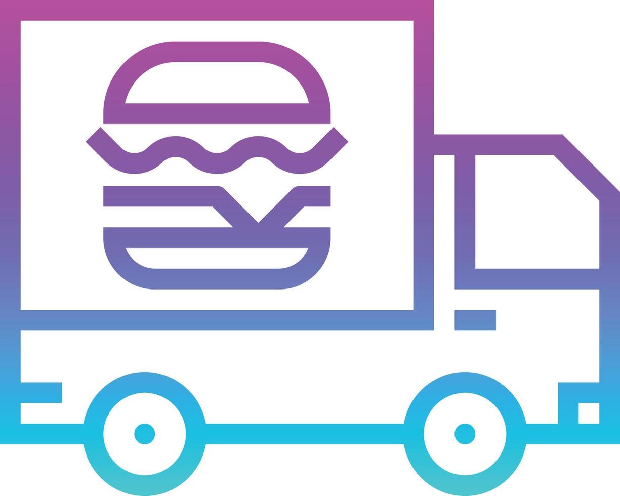 food track derivery transportation - gradient icon vector